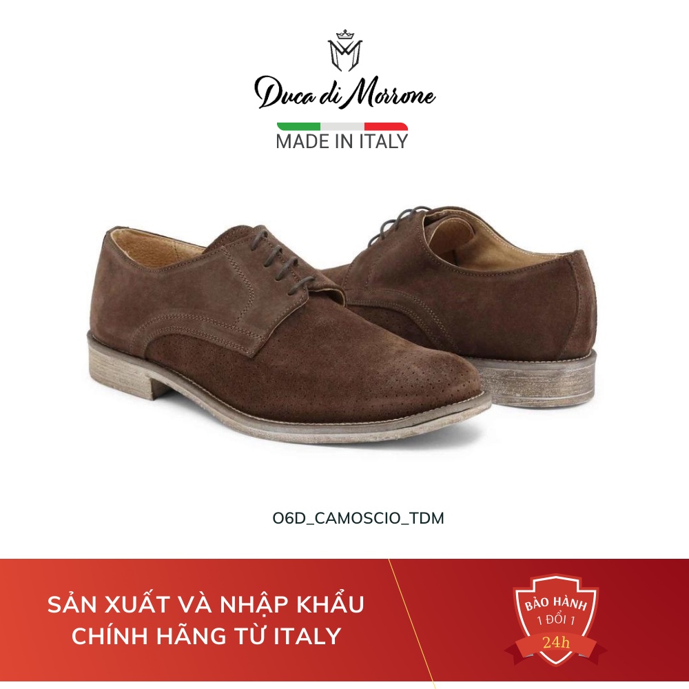 Giày Tây Derby Nam Công Sở Da Lộn Cao Cấp DUCA DI MORRONE Nhập Khẩu Chính Hãng Từ Ý - Made In Italy – O6D_CAMOSCIO_TDM