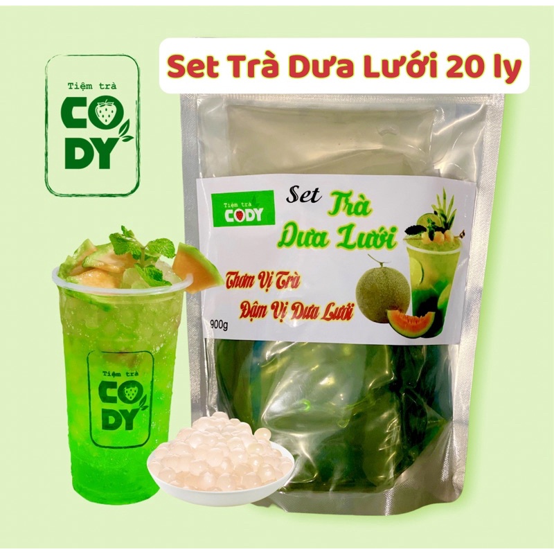 Set Trà Dưa lưới pha được 20 ly đậm đà ( Tặng trân châu trắng)