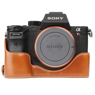 Bao da PU đựng một nửa máy ảnh cho Sony A7II A7M2 A7R2 A7 Markii