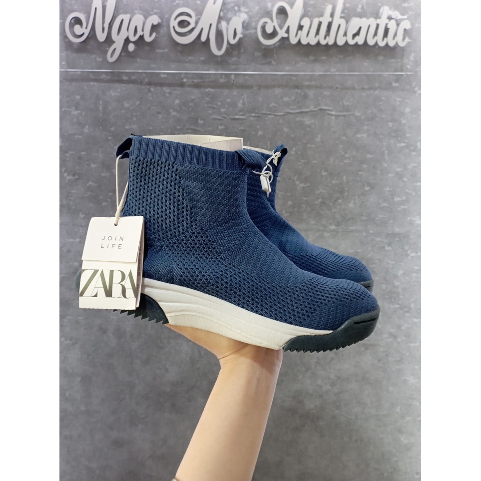 ZARA Authentic-1 đôi sneaker vải đế su siêu êm chân màu xám sz 39