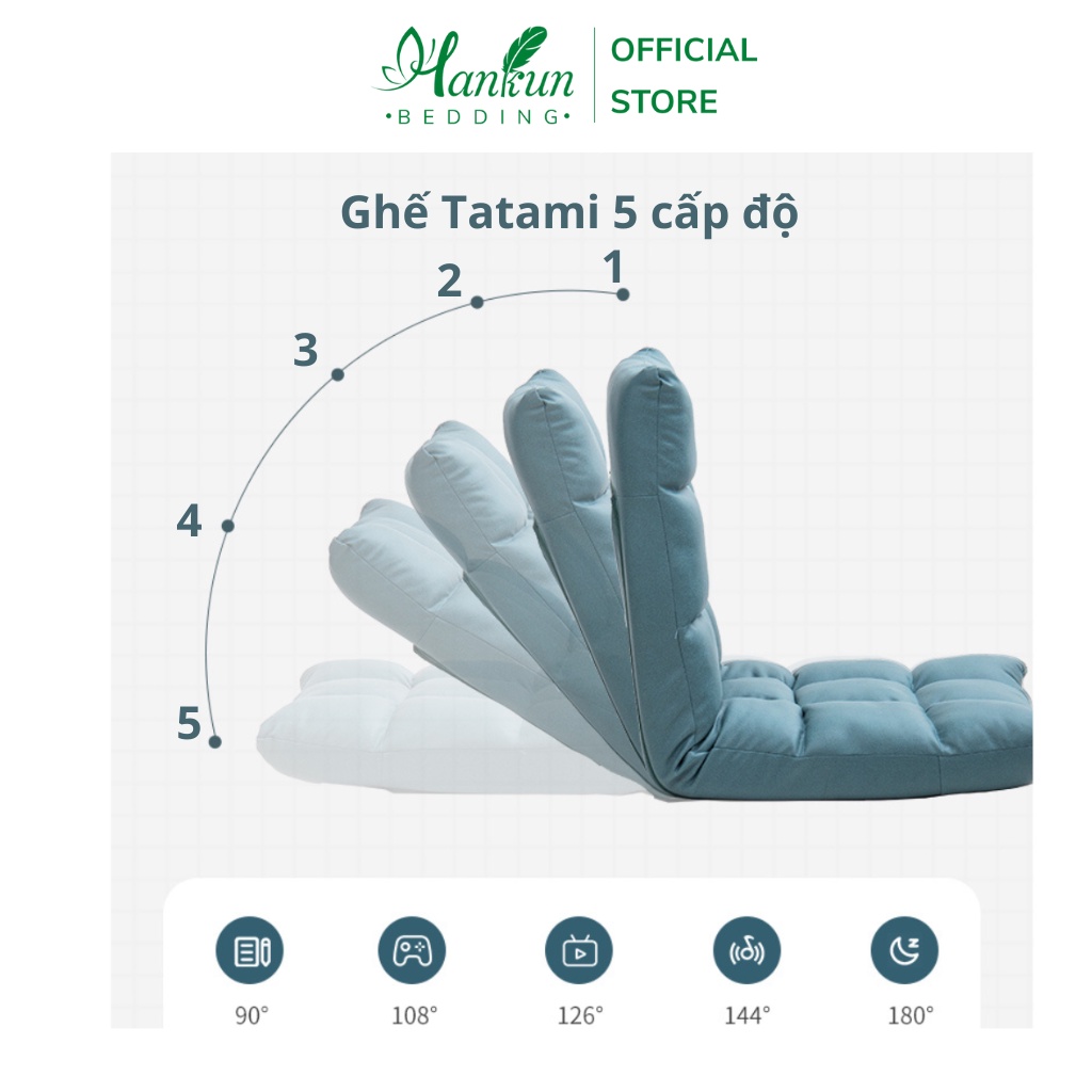 Ghế Tatami Hankun 5 cấp độ chất liệu nhung tuyết ngồi bệt tựa lưng | BigBuy360 - bigbuy360.vn