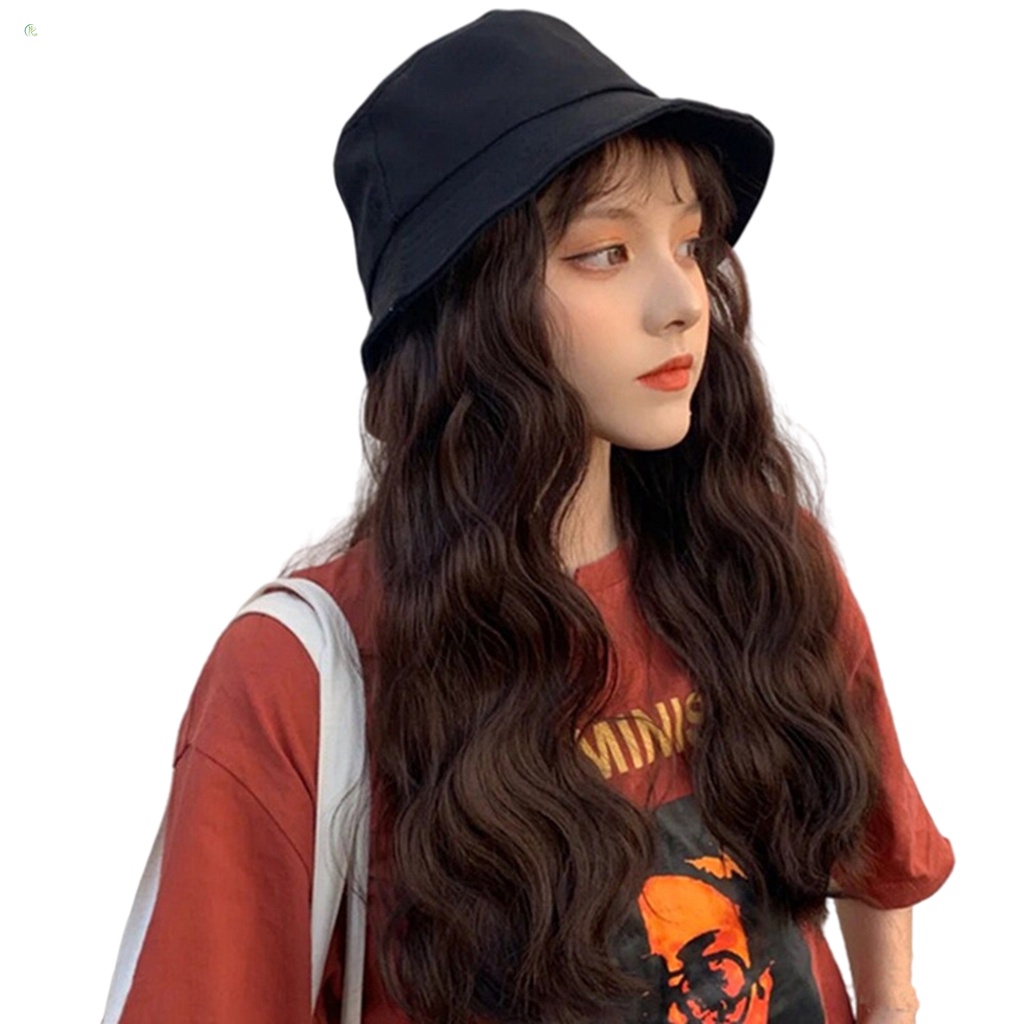 Mũ Đội Tóc Giả Dài Gợn Sóng Tự Nhiên Có Thể Tháo Rời Cho Nữ