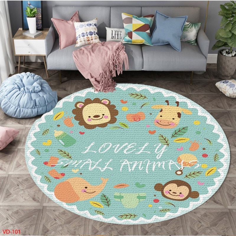 Thảm Bali Tròn trải sàn 3D 1mx1m1 cao cấp