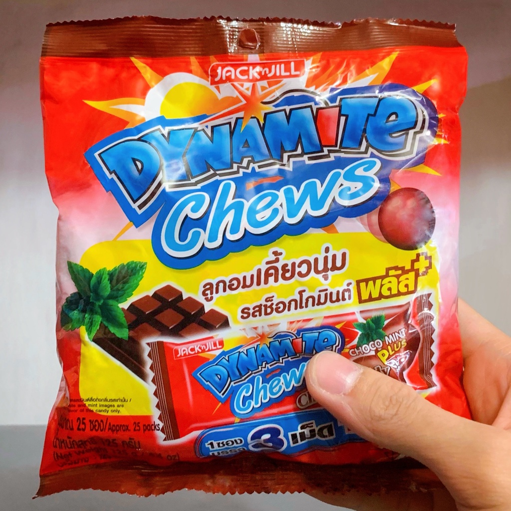 Kẹo Socola Bạc Hà 3 Viên Dynamite Chews Thái Lan Gói 125g