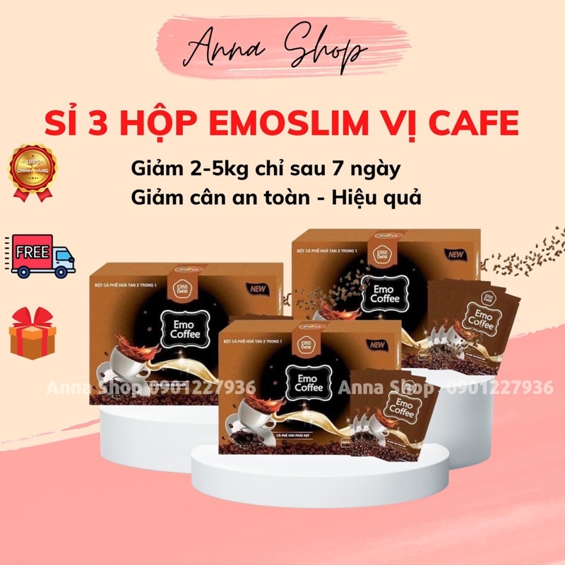 COMBO 3 HỘP GIẢM CÂN CAFE HOÀ TAN - KÈM QUÀ