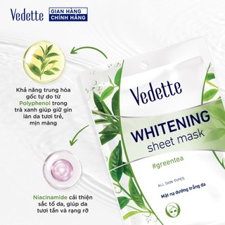Mặt nạ giấy Vedette Trà Xanh 22ml