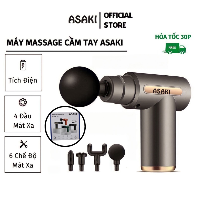 Dụng Cụ Massage ASAKI Máy Mát Xa Cầm Tay Đấm Lưng Mát Xa Giảm Nhức Mỏi Cổ