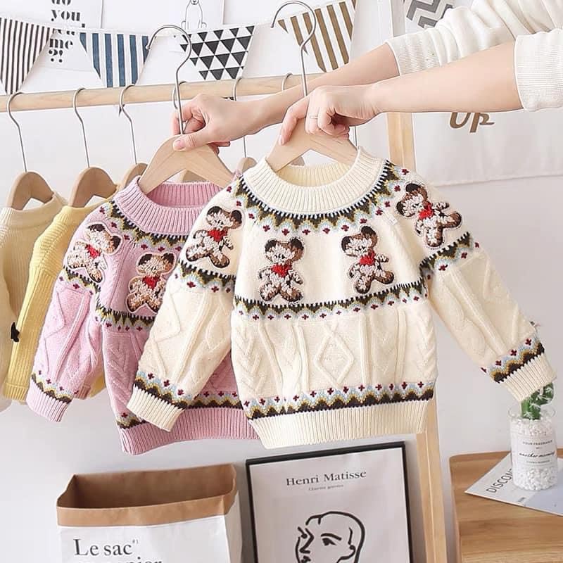 Áo len trẻ em bé trai, bé gái hàng quảng châu cao cấp tuyển chọn đủ size 8kg- 45kg