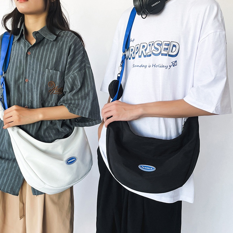 Túi Đeo Vai Bằng Vải canvas Thiết Kế Đơn Giản Phong Cách Nhật Bản Dành Cho Nữ