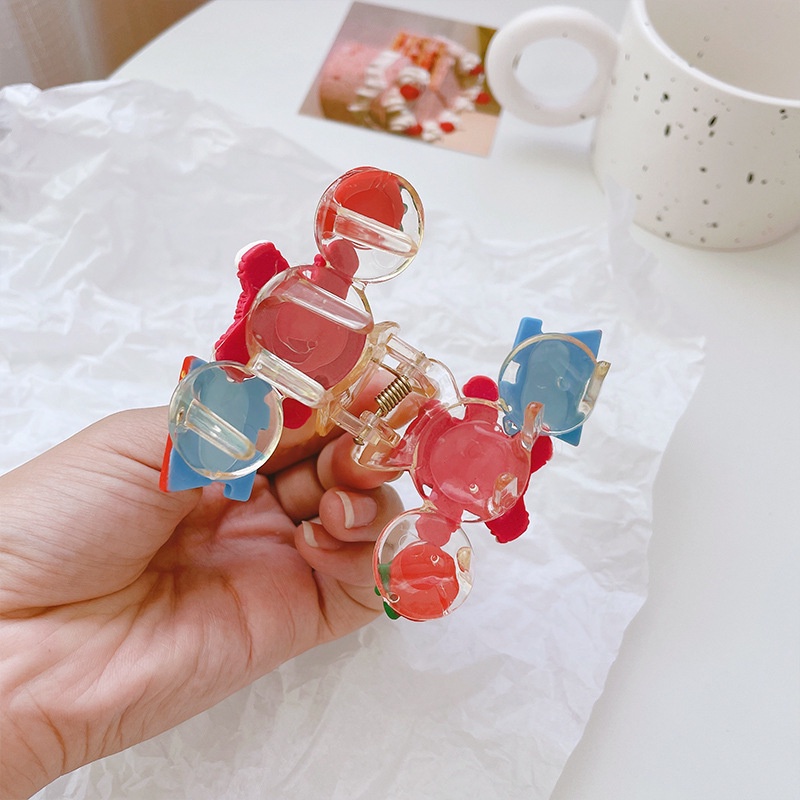Kẹp gấu dâu Lot-so Toy_Story trendy dễ thương cho bạn gái- kẹp cua gấu dâu- kẹp càng cua- Selenshop