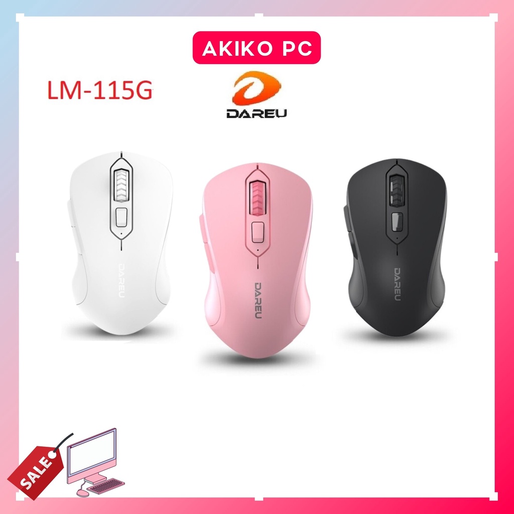 Chuột không dây Dareu LM115g chính hãng kết nối không dây qua USB cực xịn - AKIKO