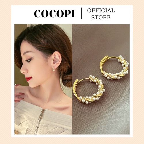 Bông Tai, Khuyên Tai chuỗi ngọc nhân tạo sang chảnh COCOPI Accessories - BT097
