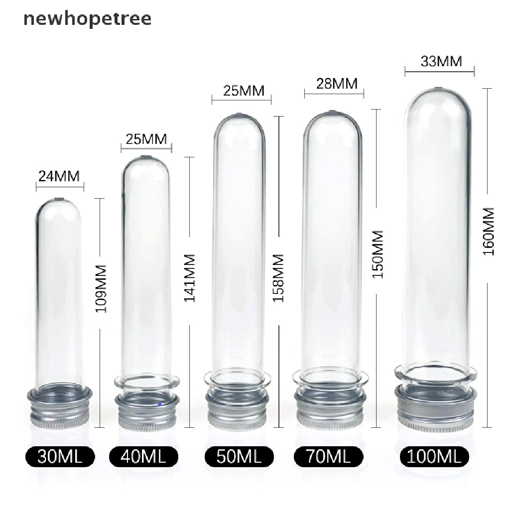 Bộ 10 Lọ Nhựa Trong Suốt 30ml Đựng Kẹo Có Nắp Vặn Tiện Dụng