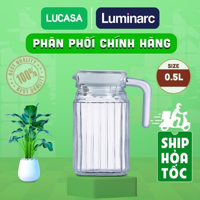 Bình Nước Thủy Tinh Luminarc Quadro 0.5L - L2667 | Phân Phối Chính Hãng