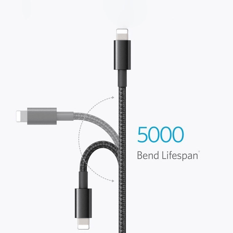 Dây sạc dù ANKER Usb to Lighting cho IP MFI Bọc dù New Nylon - A8152 Dài 0.9 Mét  A8153 dài 1.8 Mét AnkerShop