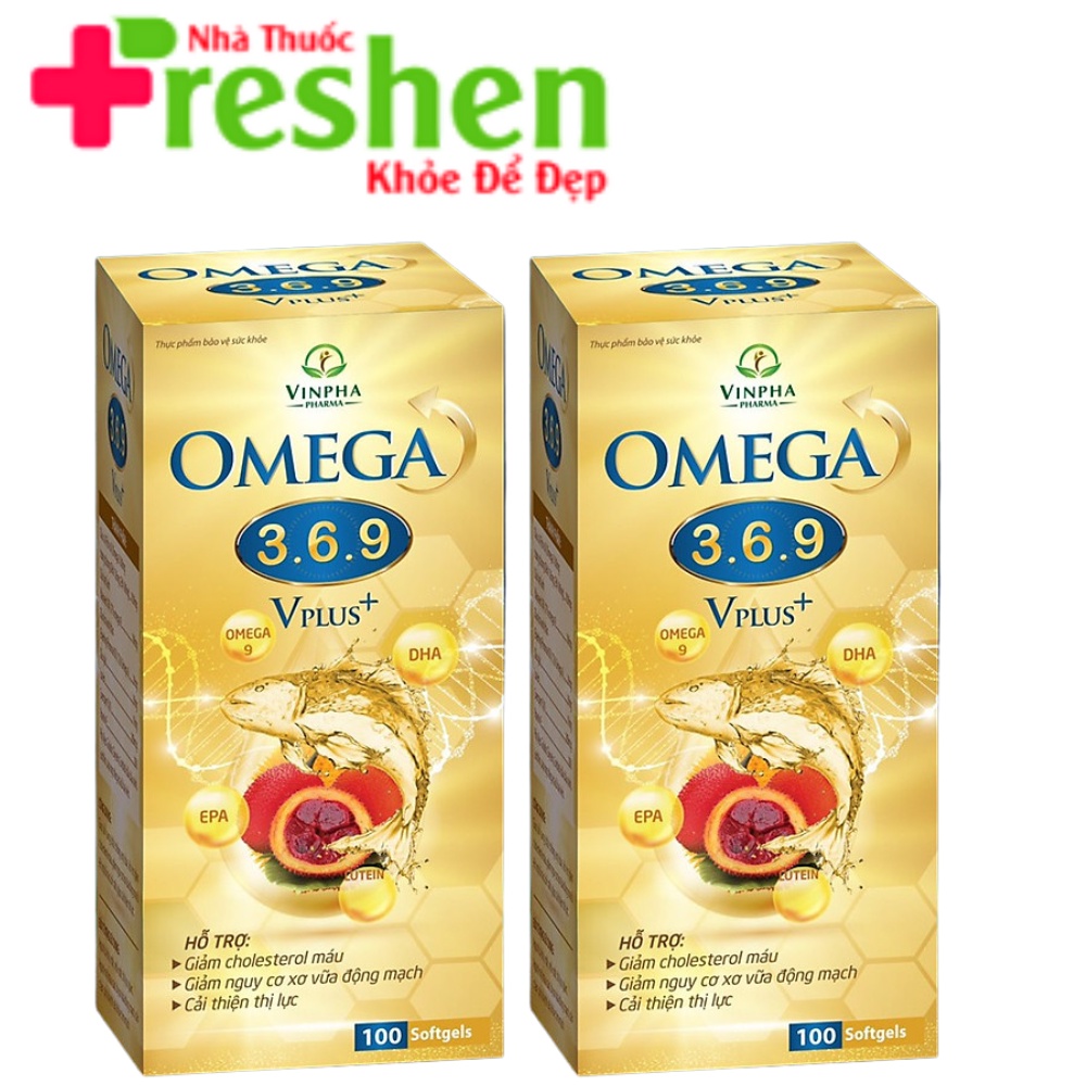 Viên dầu cá Omega 3 6 9 Dầu hạt lanh, dầu gấc, hoa anh thảo 100 viên