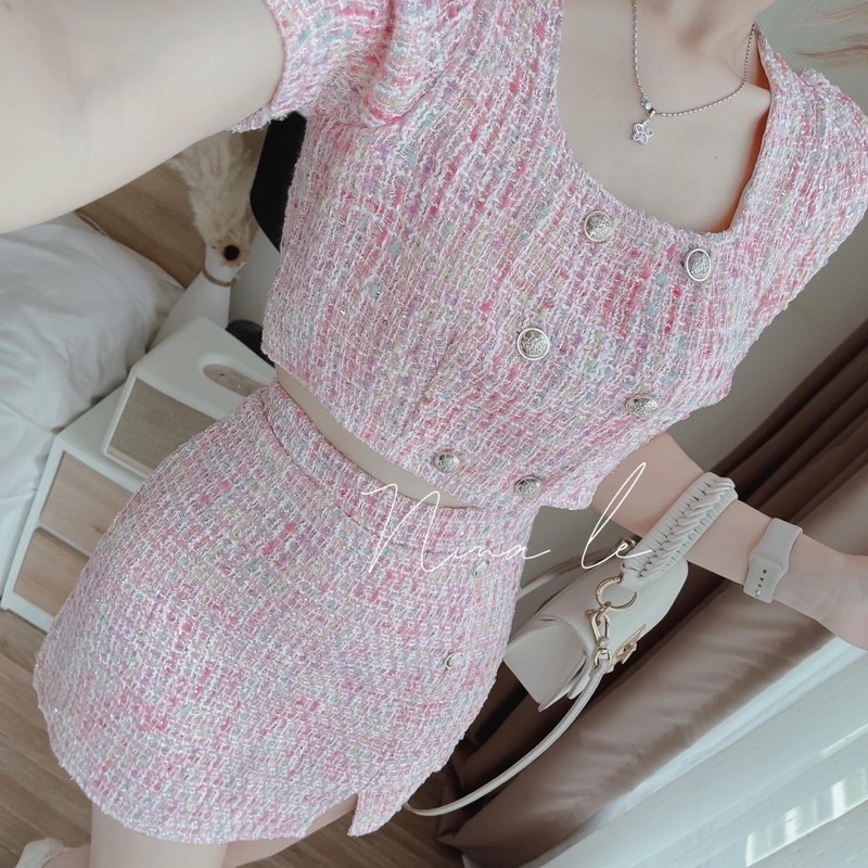 Sét Dạ Ngắn Hồng Dễ Thương JARI-CLOTHE Có Lót Quần Trong Bigsize 40-80kg