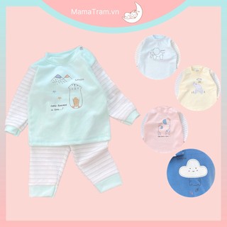 Đồ bộ dài tay nỉ unchi cho bé trai bé gái - đồ ngủ cho bé sơ sinh đến 15kg