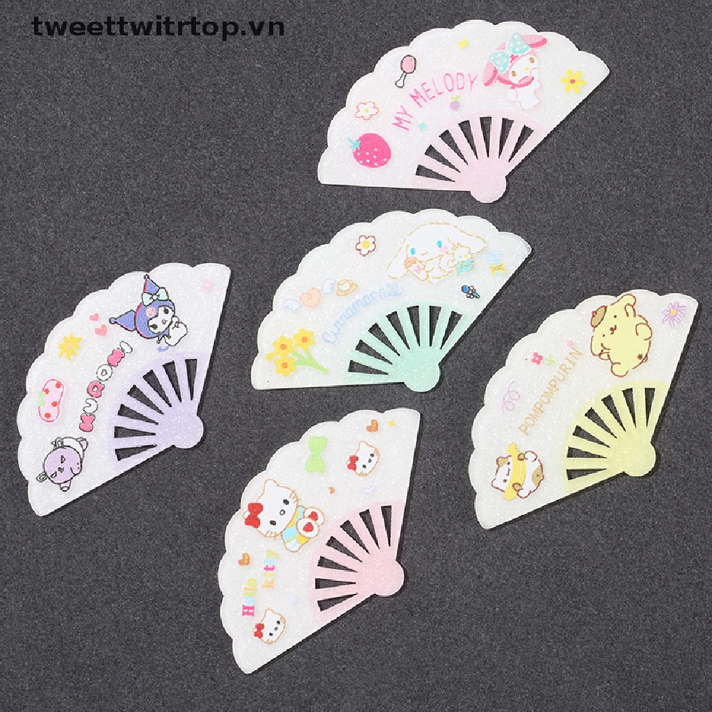 Set 5 Quạt Mini Hình Động Vật Hoạt Hình Trang Trí Nội Thất Nhà Búp Bê