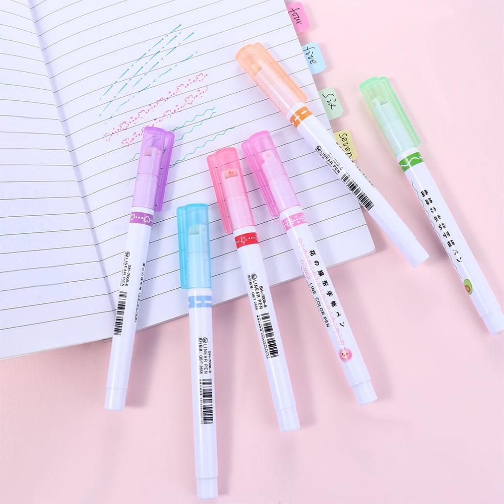 Bút Đánh Dấu PEWANY Họa Tiết Graffiti Trái Tim Màu Sắc Kẹo Ngọt Phong Cách Hàn Quốc Cổ Điển