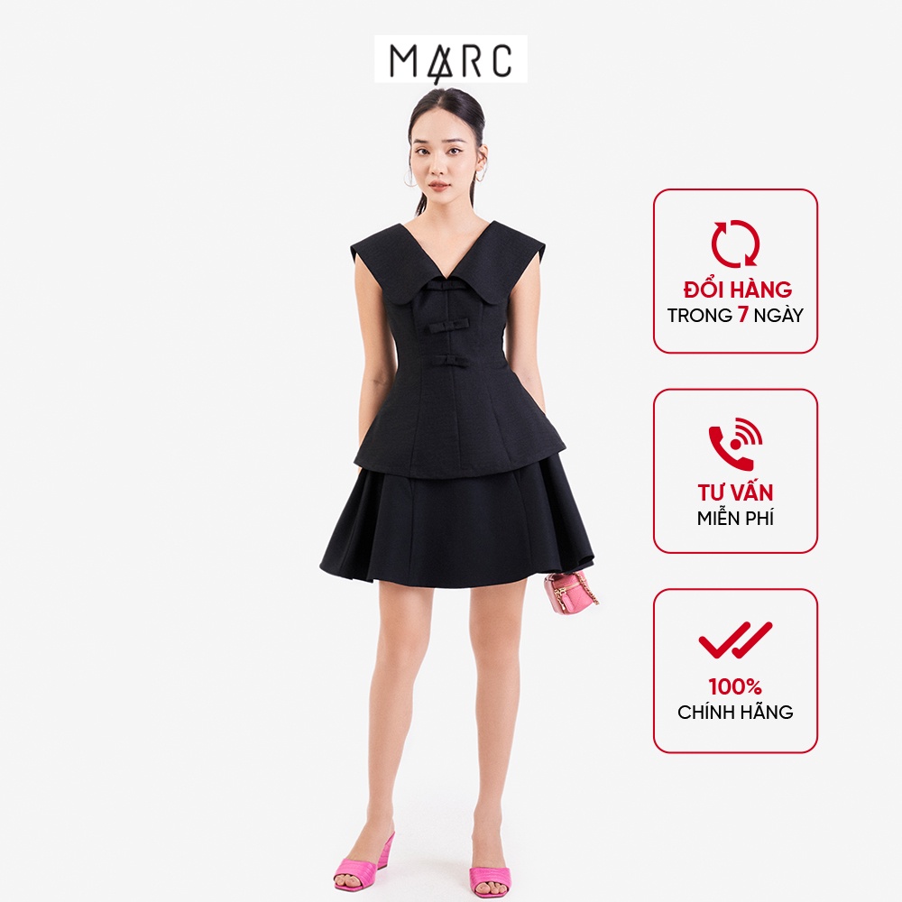 Áo kiểu nữ MARC FASHION decoup cổ thuỷ thủ đính nơ trước FANH080522