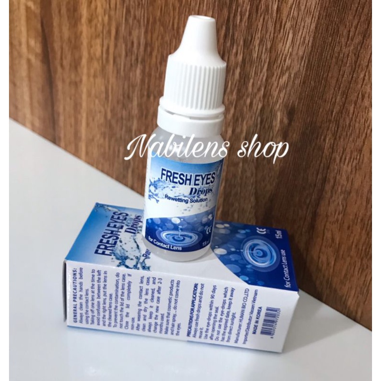 Nước nhỏ lens (kính áp tròng) Fresh eyes thể tích 15ml
