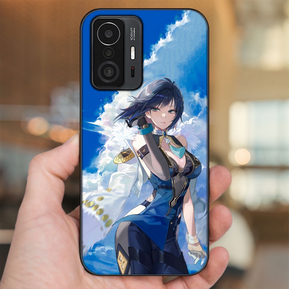 Ốp lưng Xiaomi 11T Pro 5G viền đen in hình Yelan Genshin Impact