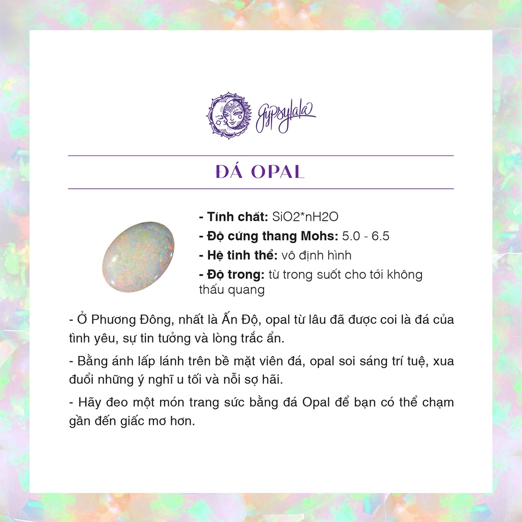 Nhẫn Bạc Simple Đá Opal Gold - Silver Thiên Nhiên Sang Trọng SP005381 Gypsy.lala