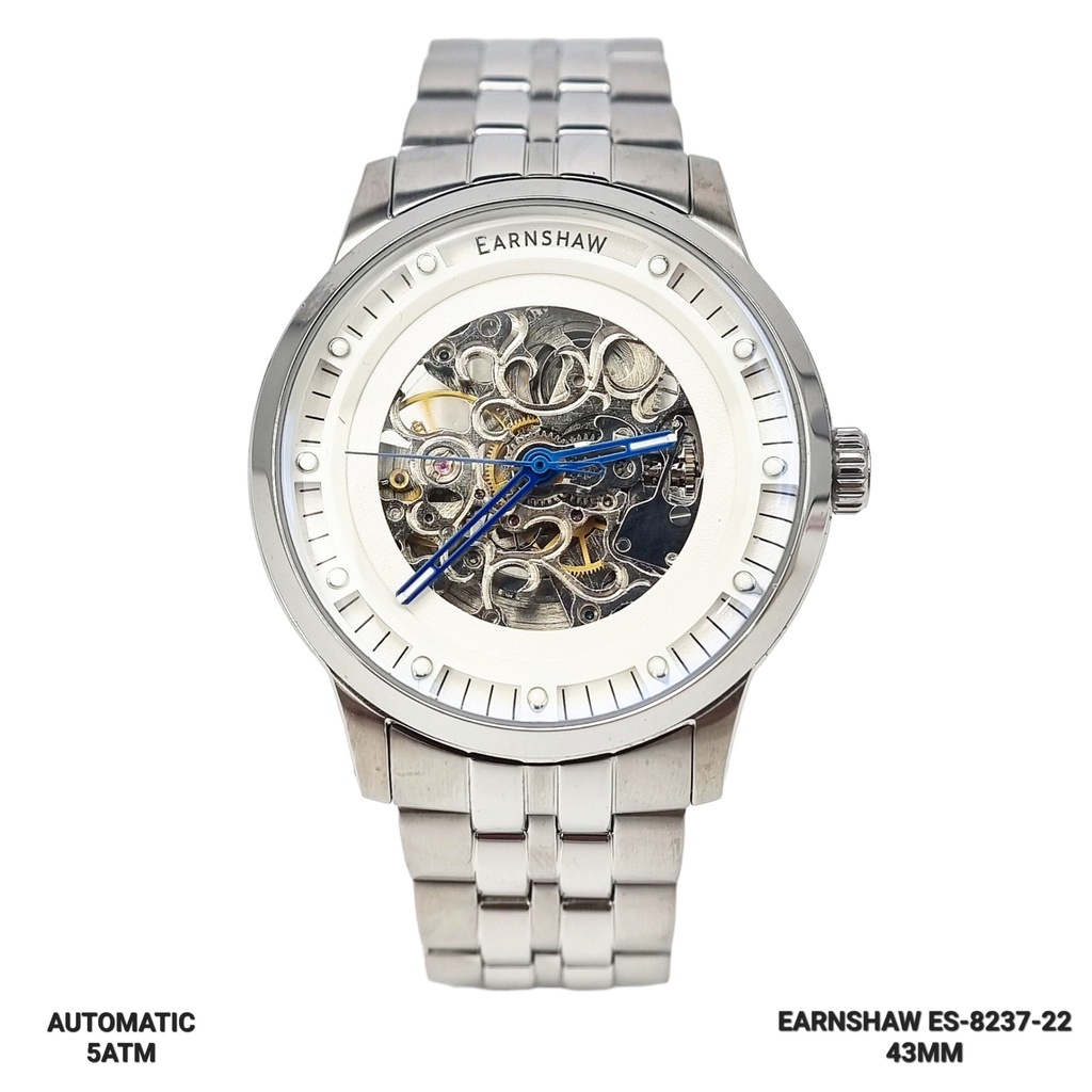 Đồng hồ Nam THOMAS EARNSHAW ES-8237-22 Automatic Dây Sắt Mặt Trắng.