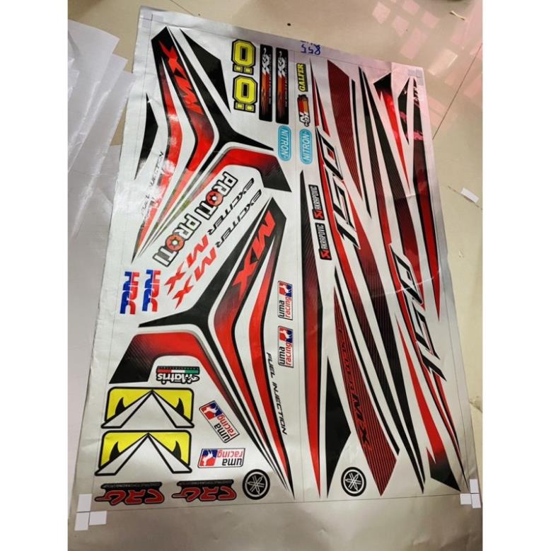 FREE SHIP + QUÀ TẶNG Tem rời Exicter 150 dán xe trắng chất liệu Candy cao cấp