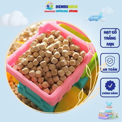 Hạt Gỗ Đồ Chơi Benrikids Thuần Mộc An Toàn Trọng Lượng 500Gr