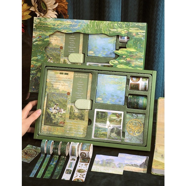 Set sổ tay phong cách tranh Monet