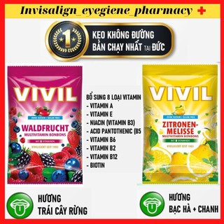 Chứa 8 Loại Vitamin Hương vị Trái Cây Rừng & Bạc hà Chanh Vivil Wildberry Sugar Free gói