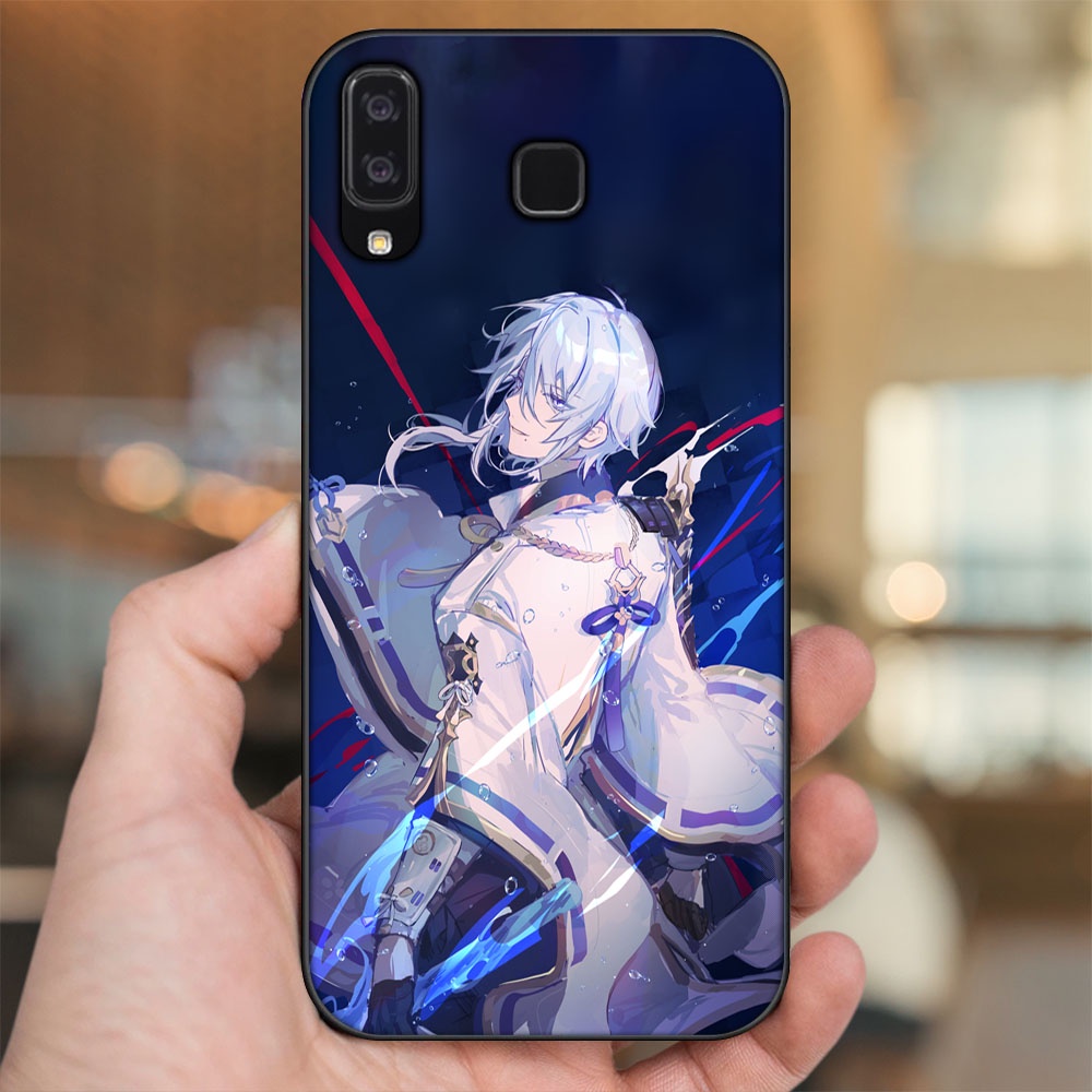 Ốp lưng Samsung A8 Star viền đen in hình Kamisato Ayato Genshin Impact