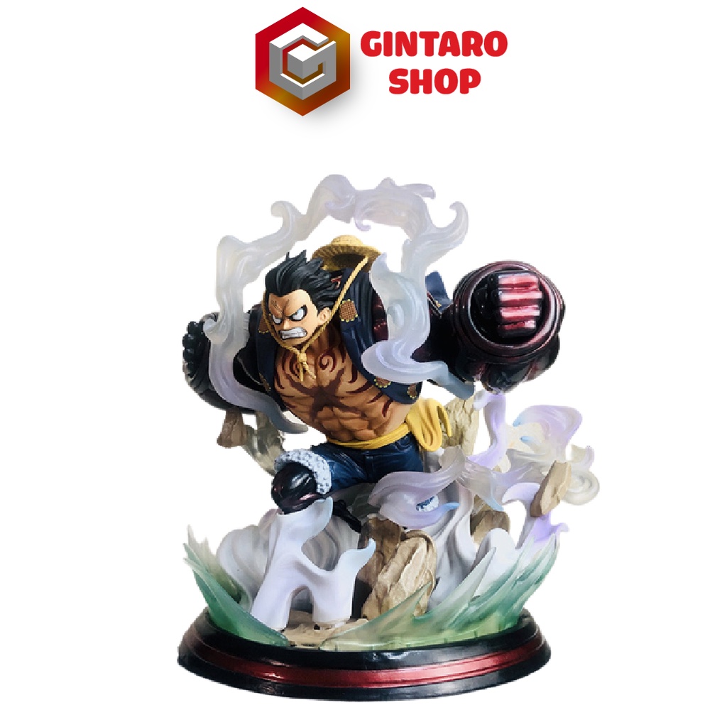 Mô hình One Piece Luffy gear 4 hầu vương pháo kèm hiệu ứng to và sắc nét, Mô hình nhân vật Luffy gear 4 Full Box