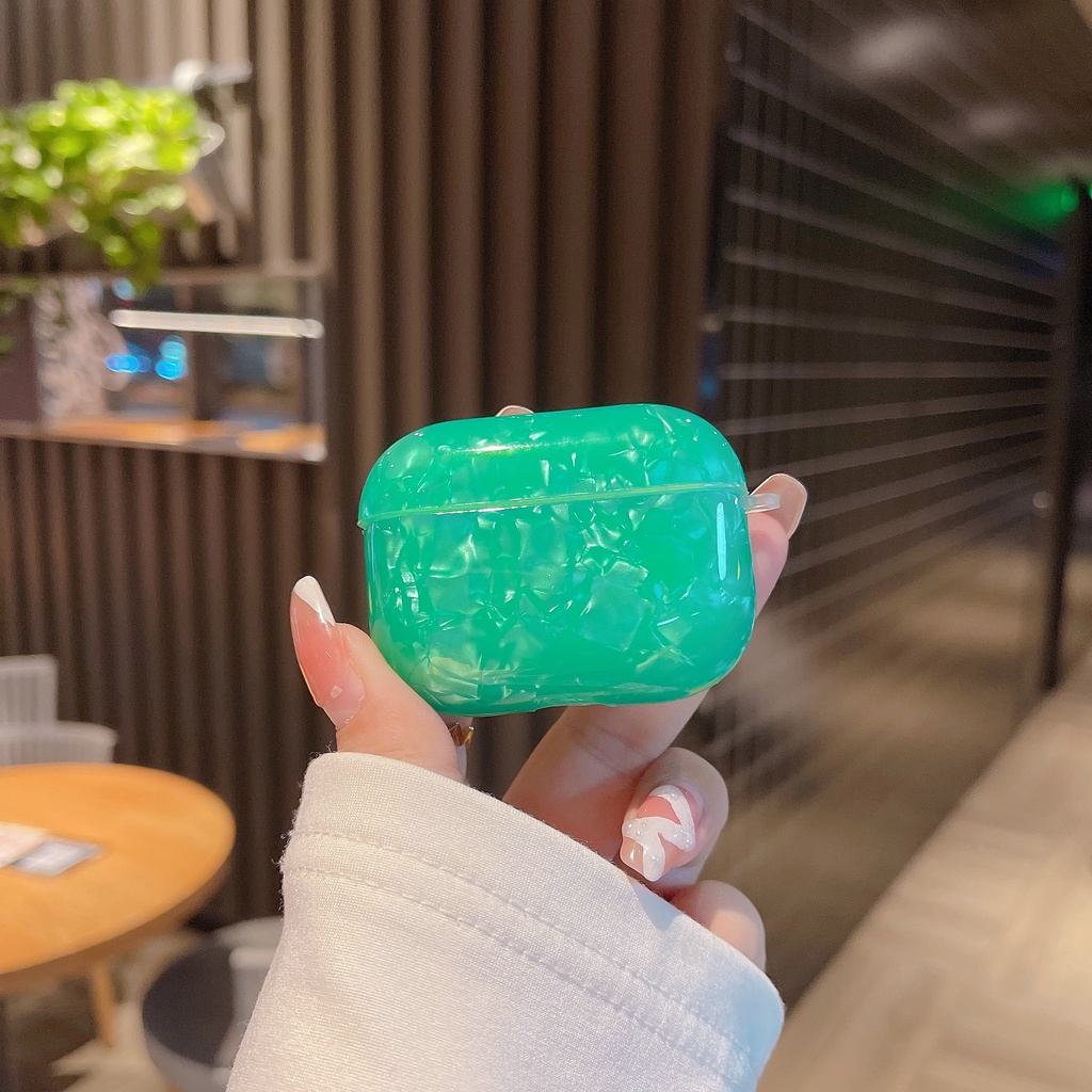 Vỏ Bảo Vệ Hộp Sạc Tai nghe không dây AirPods 1 2 Pro2 2022 gen3 2021 Bằng TPU Silicone Mềm Họa Tiết Lấp Lánh