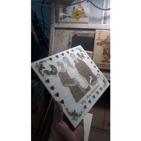 Phôi gỗ trắng mịn 3mm và 5mm Khắc LaSer và Mô Hình