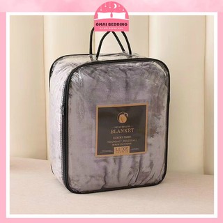 Chăn lông thỏ BLANKET siêu mềm mịn 2mx2m3 có kèm túi đựng Chăn lông thỏ cao cấp ấm hơn Chăn lông cừu Muji