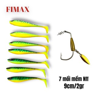 Mồi mềm nff câu cá lóc,cá chẽm,cá rô,cá tráp,Mồi mềm câu lure chống vướng siêu nhạy  - NFF 6gr - 9cm