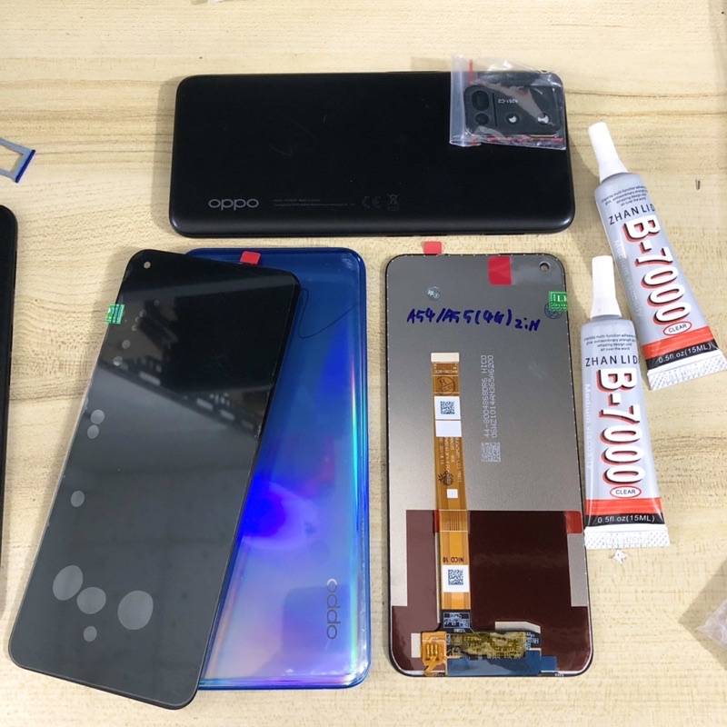 Combo Màn Hình + Bộ Vỏ Sườn Oppo A55 Zin Hàng Cao Cấp.( tặng keo dán )