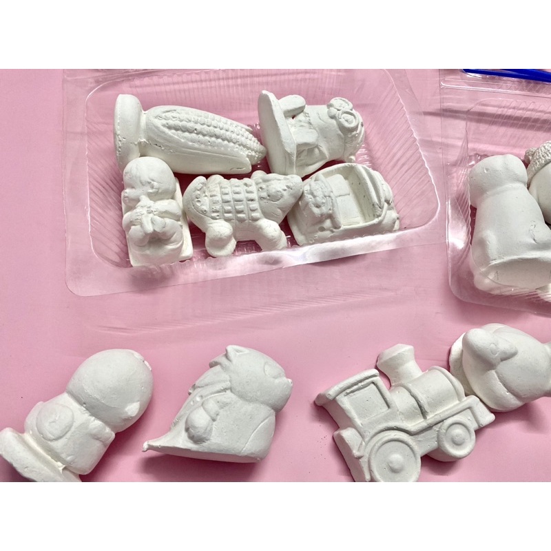 Bộ tô tượng cho bé 5 con size 5-8cm kèm 6 màu nước và 2 cọ