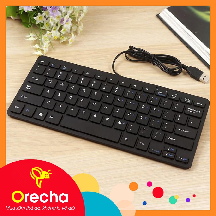 Bàn Phím Máy Tính Mini Có Dây USB K1000 - Nhỏ Gọn, Dùng Cho PC/Laptop - Orecha