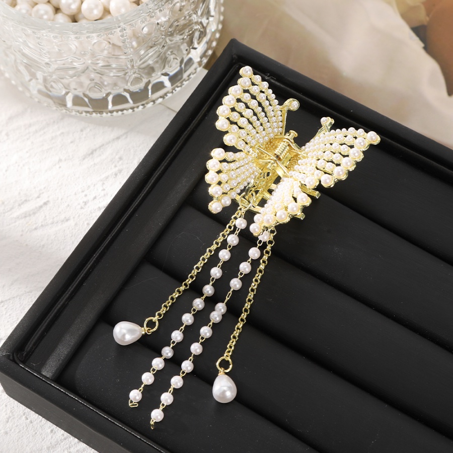 Kẹp Tóc Hình Bướm Đính Ngọc Trai Thời Trang