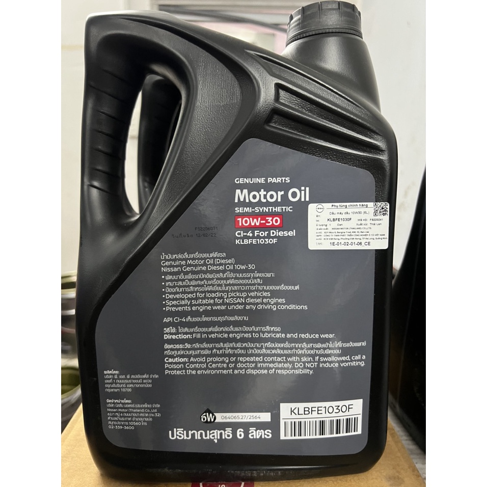 NHỚT MÁY DẦU CAO CẤP NISSAN - KLBFE1030F