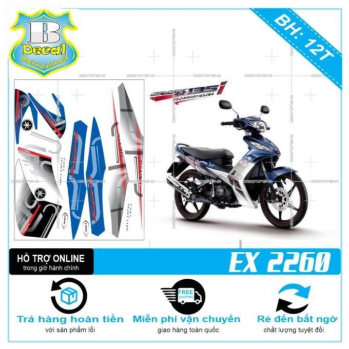 FREE SHIP + SALE SỐC +DECAL PVC 5 LỚP CHẤT LƯỢNG CAO Tem rời EX 2010 SPARK THÁI 2260 [Bi Decal]