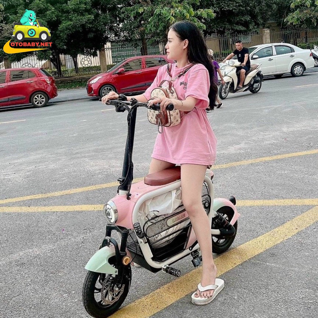 Xe đạp điện mini 2 yên 3 yên hotgirl gấp gọn cao cấp thương hiệu LIHAZE