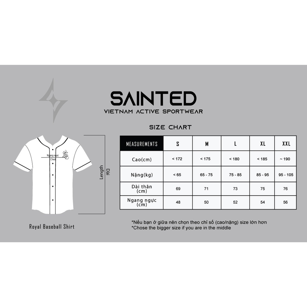 Áo bóng chày unisex form rộng logo 3D Royal Baseball Shirt | SAINTED