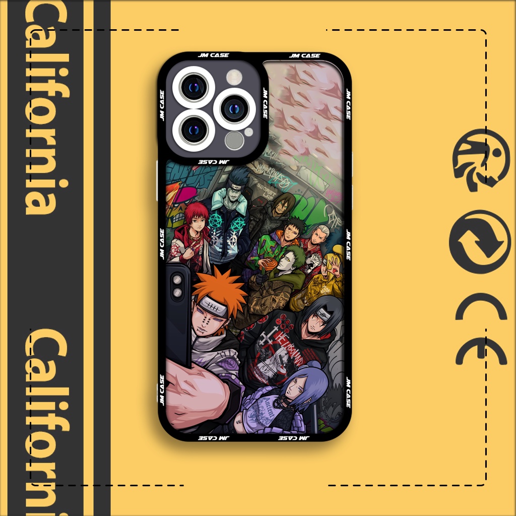 Ốp lưng iphone cạnh vuông jmcase akatsuki naruto 6plus/6s/6splus/7/7plus/8/8plus/x/xs/11/12/pro/max/plus/promax