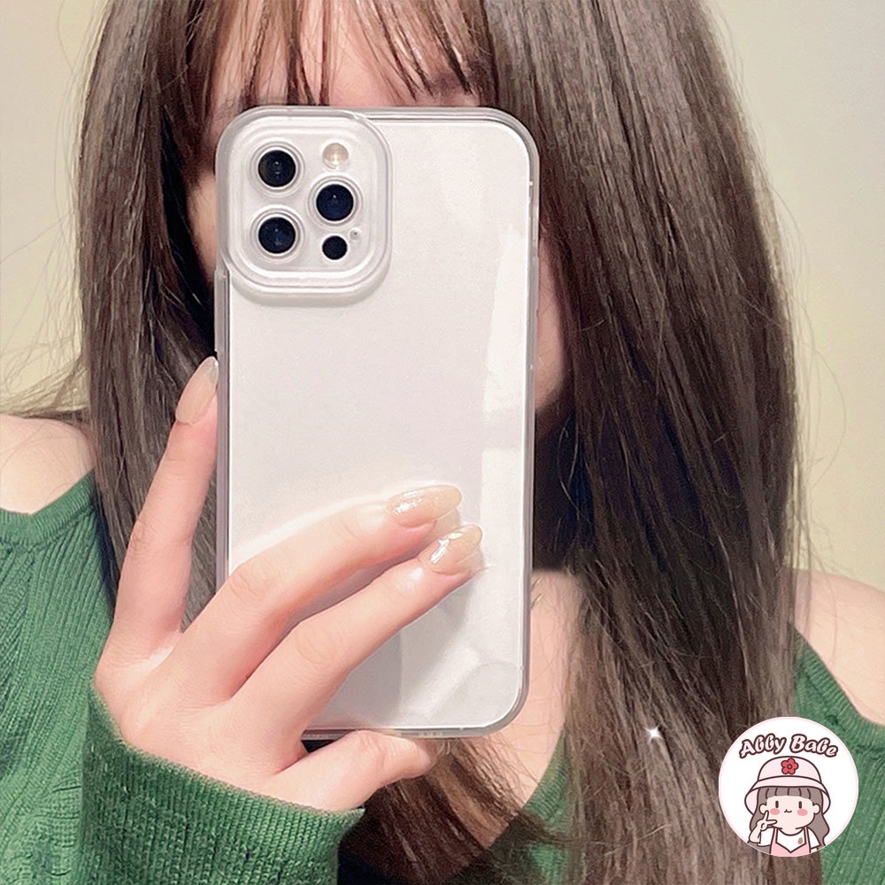 Ốp Điện Thoại TPU Mềm Chống Sốc Trong Suốt Viền Đen Đơn Giản Thời Trang Cho IPhone 14 Pro Max 11 7Plus 13 12 11 Pro Max