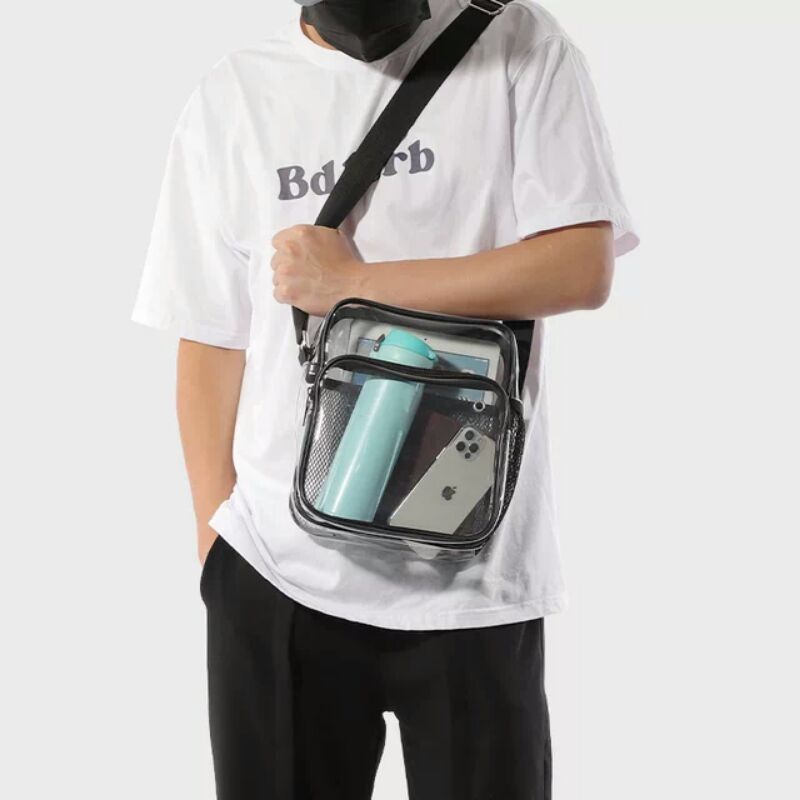 Túi đeo chéo trong suốt dành cho nam phong cách thời trang TA114